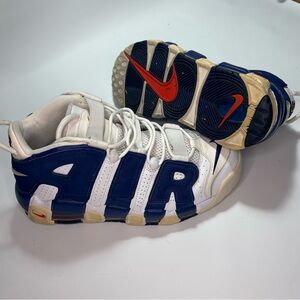 Nike Air Athletic Shoes - White, Blue, Red